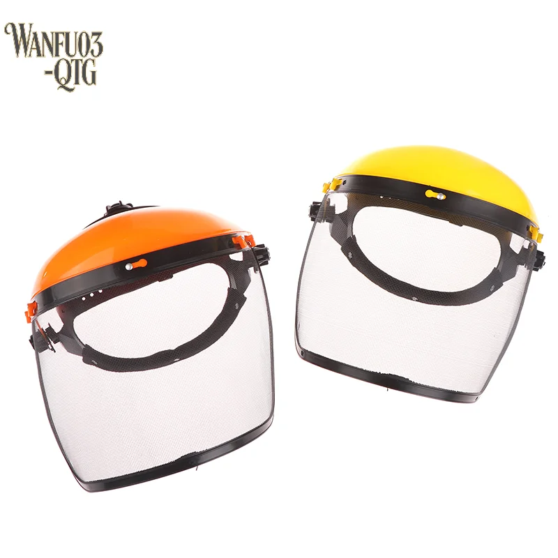 

Защитный шлем для триммера для садовой травы с сетчатым козырьком на все лицо для лесозаготовок, кустореза, защита лесного хозяйства