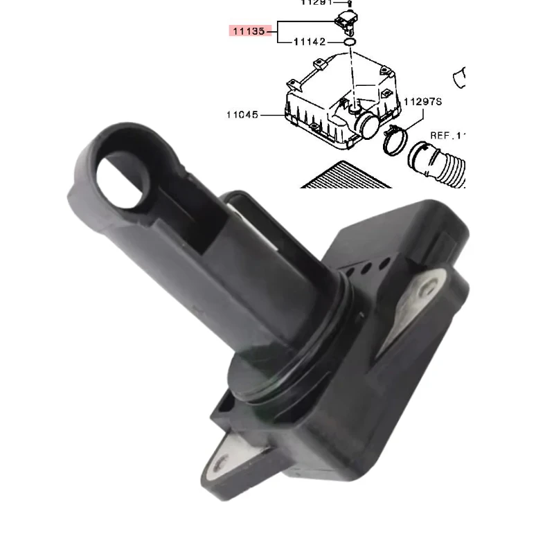 1 Pcs 1525A016 MAF Mass Air Flow Meter Sensor for Montero 3.2L 2006-2021 V80 V90 4M41 2.5L MR547077 for Pajero Sport L200 Kh Ka