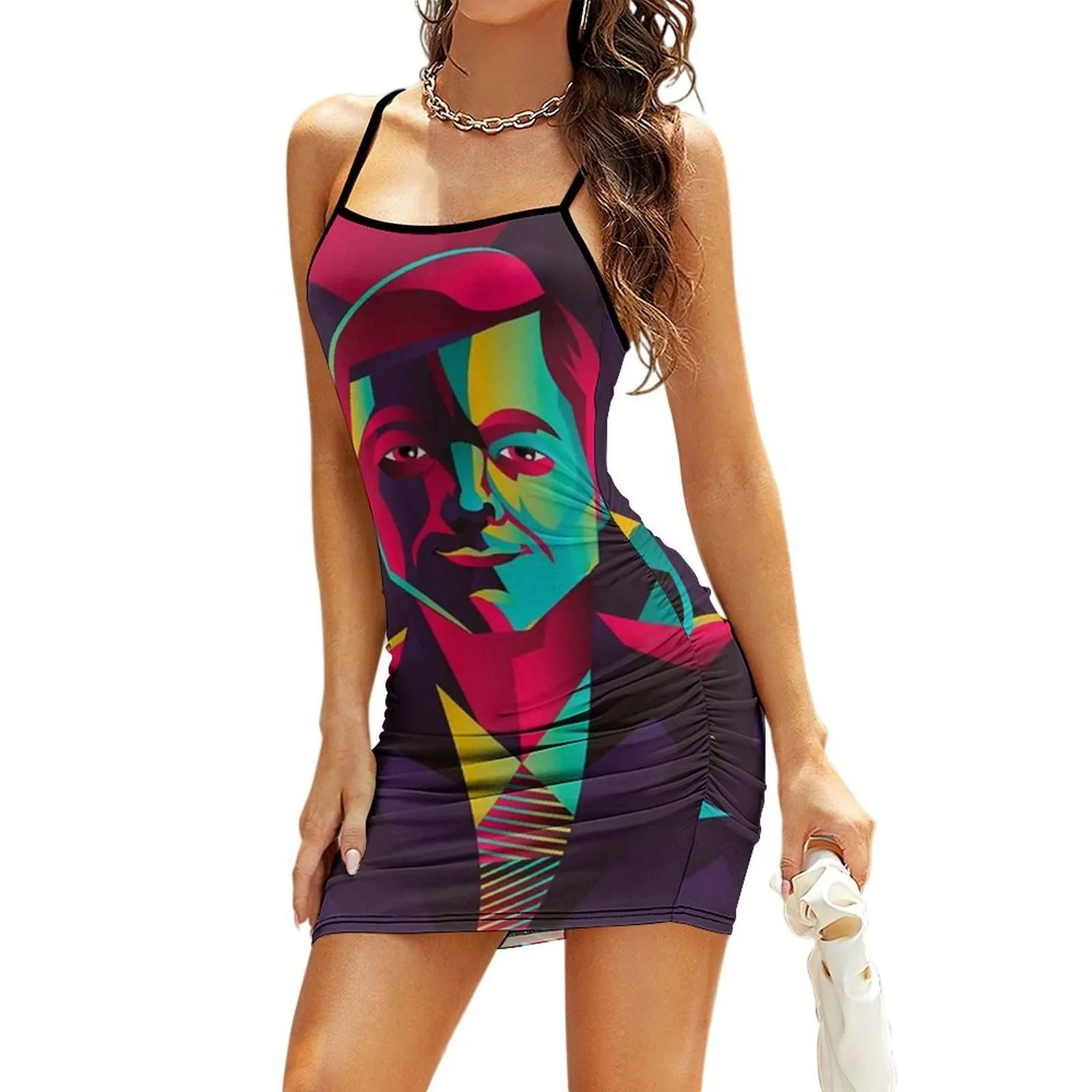 

cubist man tasting a cup of wine Sling Dress Clothing female dress women summer 2026 dresses with long sleeves