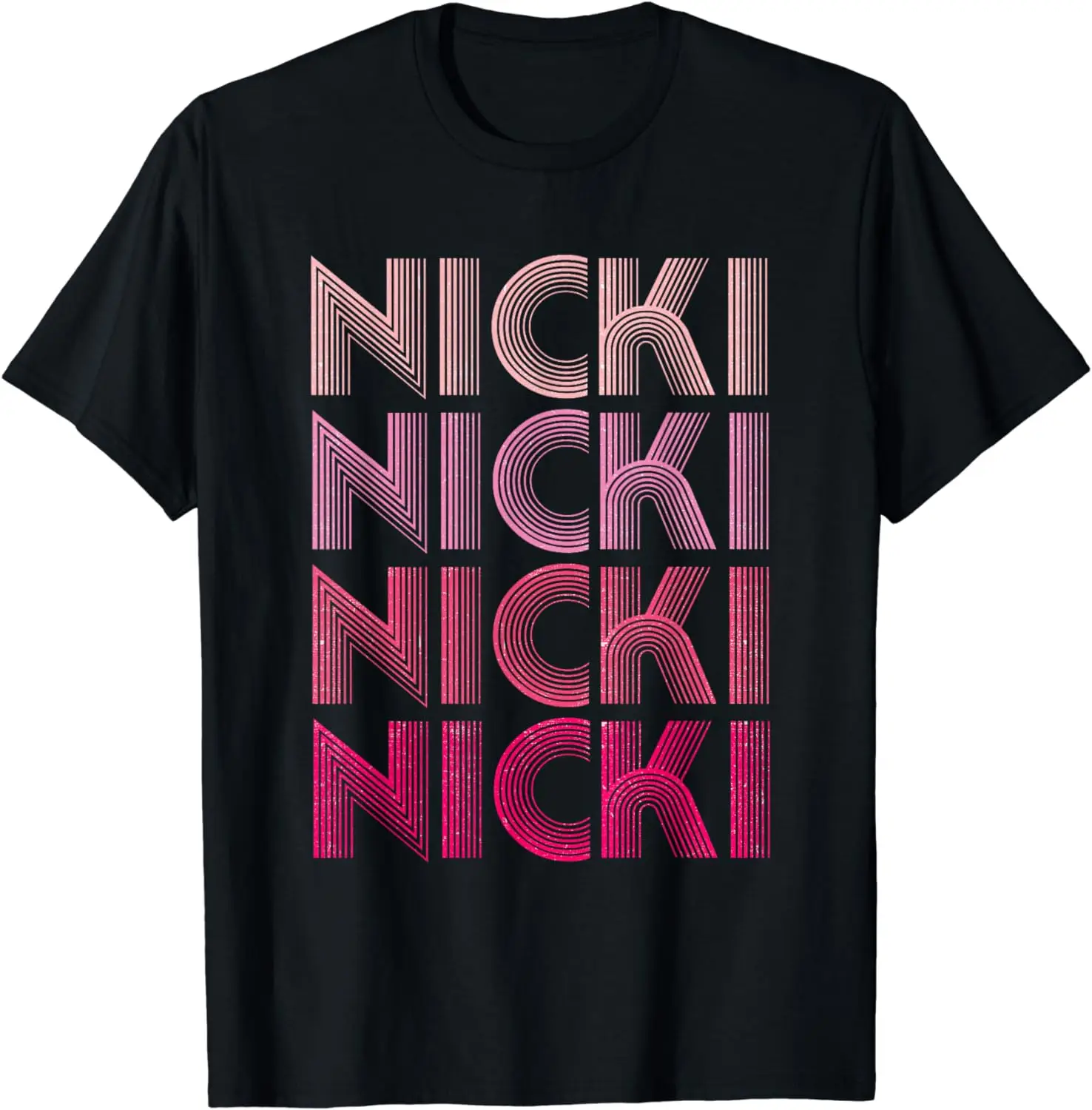 

Футболка для мужчин и женщин с персонализированным именем Nicki I Love Nicki Retro Gift