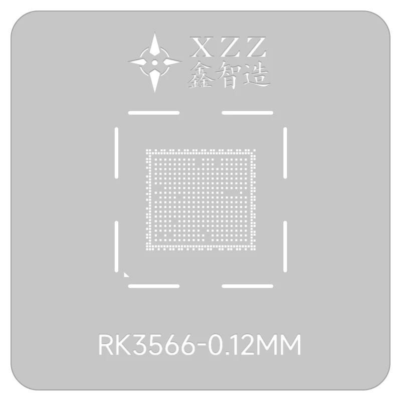 XZZ BGA stencil for ROCKCHIP RK3566 Direct heating precision BGA reballing stencil Tin planting platform