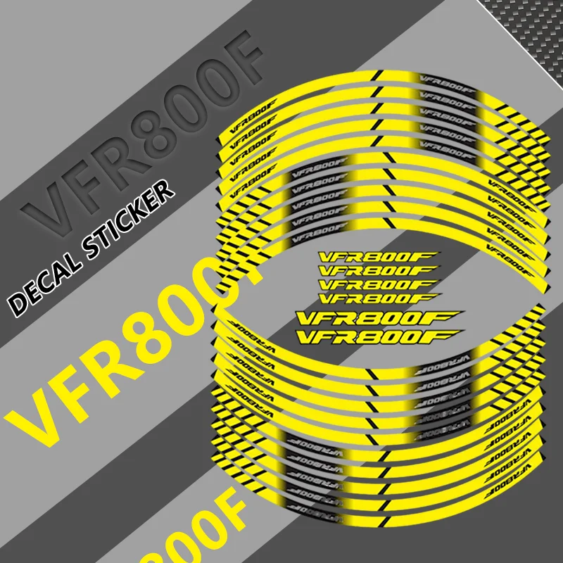 ใหม่สำหรับฮอนด้า VFR800 /f VFR1200 f/x ขอบสติ๊กเกอร์ขอบล้อรถจักรยานยนต์ VFR750สติกเกอร์สะท้อนแสงลายแถบยางป้องกัน VFR