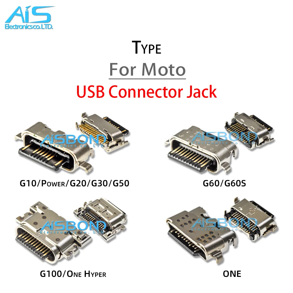 10Pcs/Lot Charger Type-C USB Charging Port Dock Connector Socket For Motorola Moto G10 Power G20 G30 G50 G60 G60S G100 One Hyper