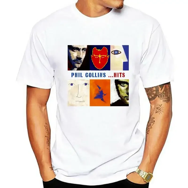 Phil Collins Hits Cool Mens T-Shirt Crew Neck Fashion Men T Shirt  Top Tee Tee Shirts Hipster O-Neck t-shirts