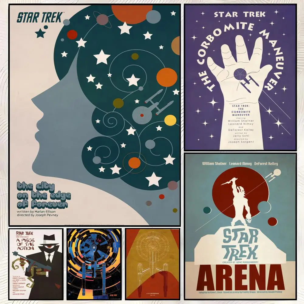 TV Series S-Star Trek Poster Vintage PP Paper Wall Art Home Decor Print for Bedroom Living Room Aesthetic Gift