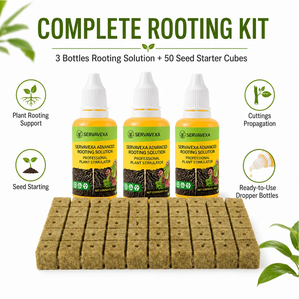 Liquid Root Stimulator Plant Nutrient Formula & Rockwool Starter Cubes  Plugs for Hydroponics Seed Cuttings Propagation Tool - AliExpress 15
