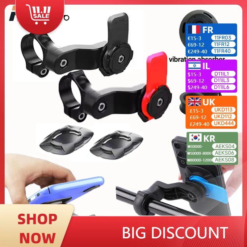 Support de téléphone moto 360 °   Support de téléphone de vélo rotatif Anti-choc, Support de téléphone de Navigation pour équitation en plein air, accessoires de cyclisme
