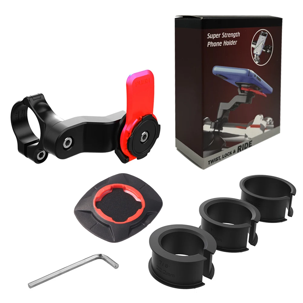 Motorfiets Telefoonhouder Telefoonbeugel Trillingsdemper Fietsstuur Navigatie Ondersteuning voor 4,7-7,2'' telefoon - afbeelding 1