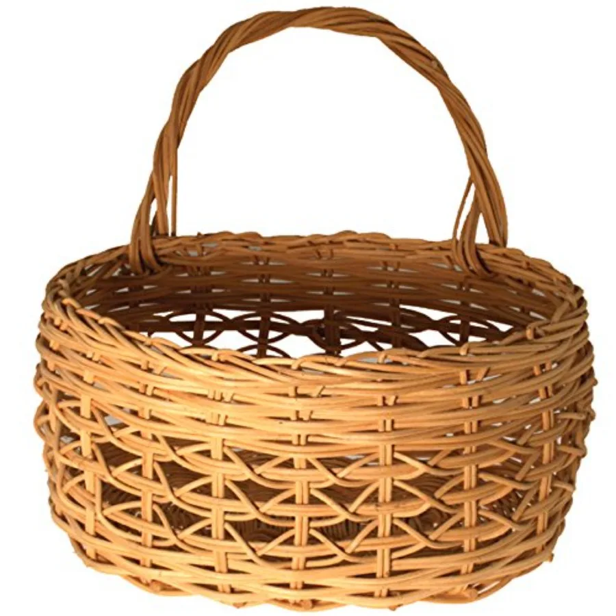 

Mail Basket Weaving Kit - Brown Oval Crisscross with Braid Border