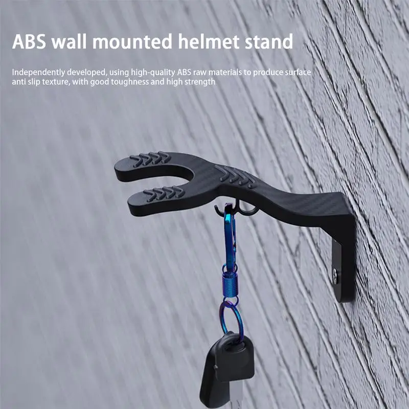 Motorcycle Head Gear Hook Motorcycle Helmet Holder Helmet Hook Wall Mount Football Bicycle Hat Hanger Stand for Caps wall rack view 3