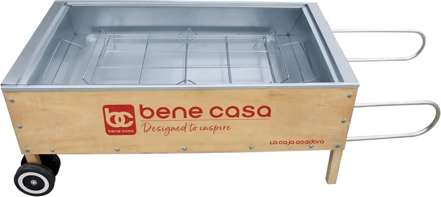 Bene Casa Caja Asadora Barbacoa de pozo grande Asador de cerdos portátil