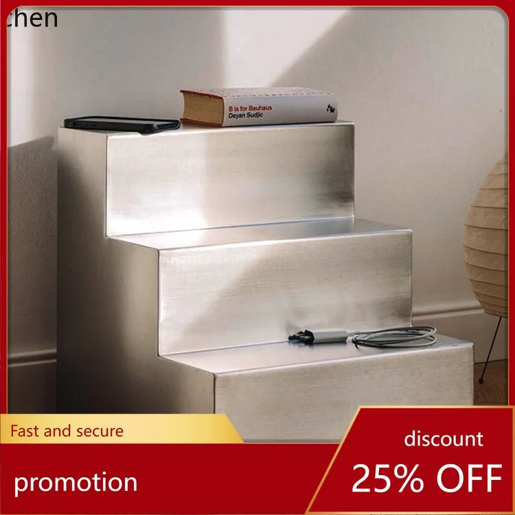 

CZ clothing store display stand stainless steel trapezoidal island stand for bags and shoes, coated with anti-fingerprint finish