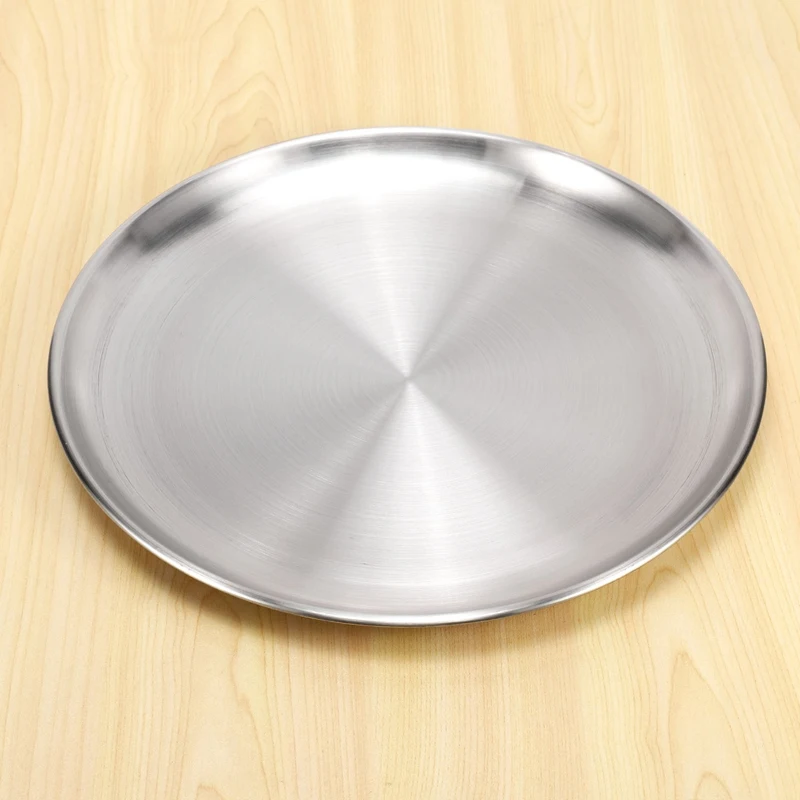 4 Pack 12 Inch Pizza Tray,Stainless Steel Pizza Oven Baking Tray,Round Pizza Baking Sheet,For Baking Roasting Serving