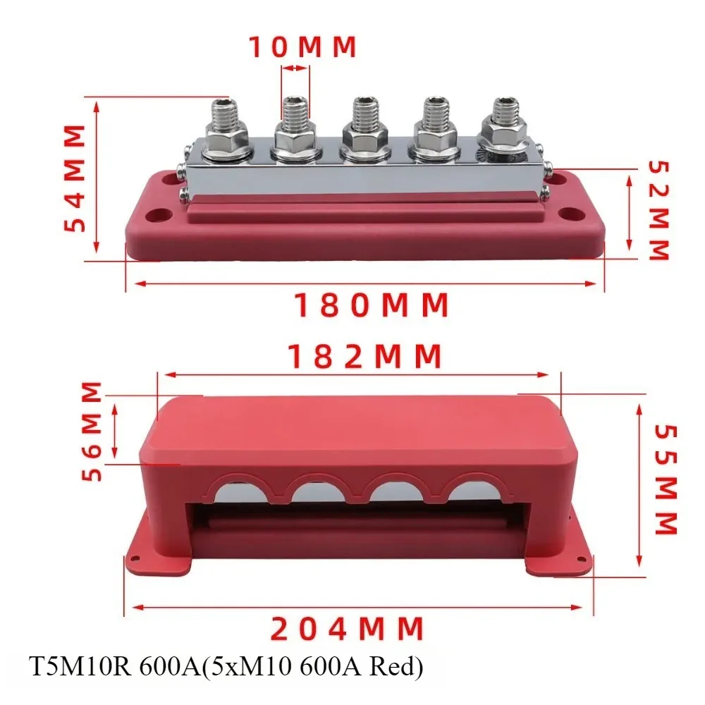 

T5M10 600A Studs Terminal Block Positive Negative for Auto Boat Car Bus