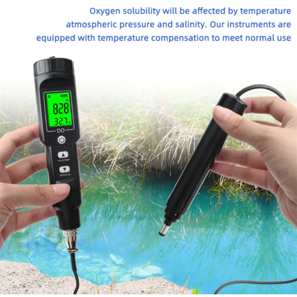 Digital Dissolved Oxygen Meter D09100 Professional High Precision Water Quality Detector Analyzer Concentration Tester 0-40 Mg/l