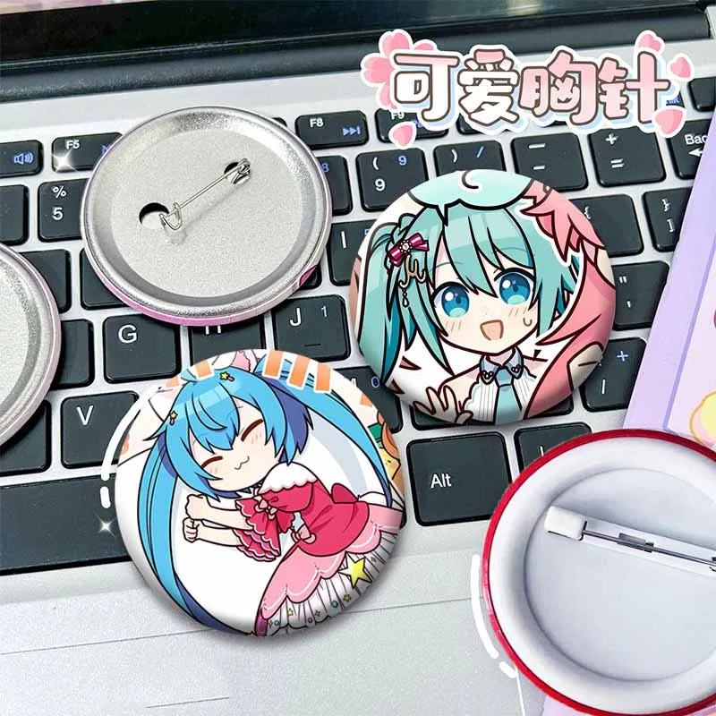 Project SEKAI Anime Game Figure Lapel Pins Kawaii Kamishiro Rui Otori Emu Chibi Round Brooch Badge DIY Hat Bag Accessories Gifts