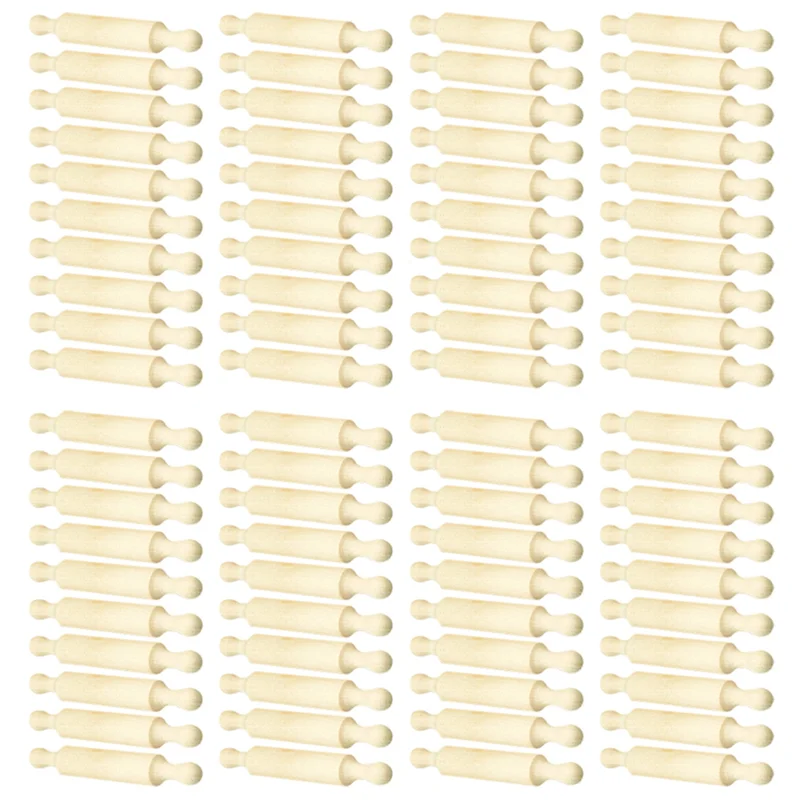 

Hot Sale-80X Wooden Mini Rolling Pin 6 Inches Long Kitchen Baking Rolling Pin Small Wood Dough Roller For Children Fondant Pasta