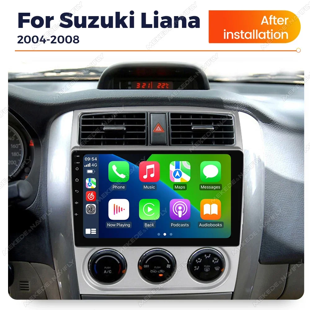 MEKEDE Car Radio For Suzuki Liana 2004-2008 CarPlay GPS MP5 Intelligent Systems Autoraido 9inch Car Stereo DVD Multimedia Player