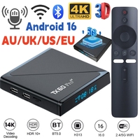 Android 16 Smart TV Box TX60 Pro 16G 256G Media Player 14K 2.4G/5G Dual WiFi Set Top Box WiFi6 Mali-G31 Android Box with Remote