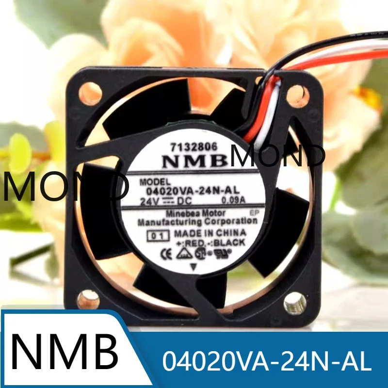 

NMB 04020VA-24N-AL Server Cooling Fan for Fanuc System Drive Axial Flow Inverter Cooler 4020 24V 0.09A 4CM 40*40*20MM New