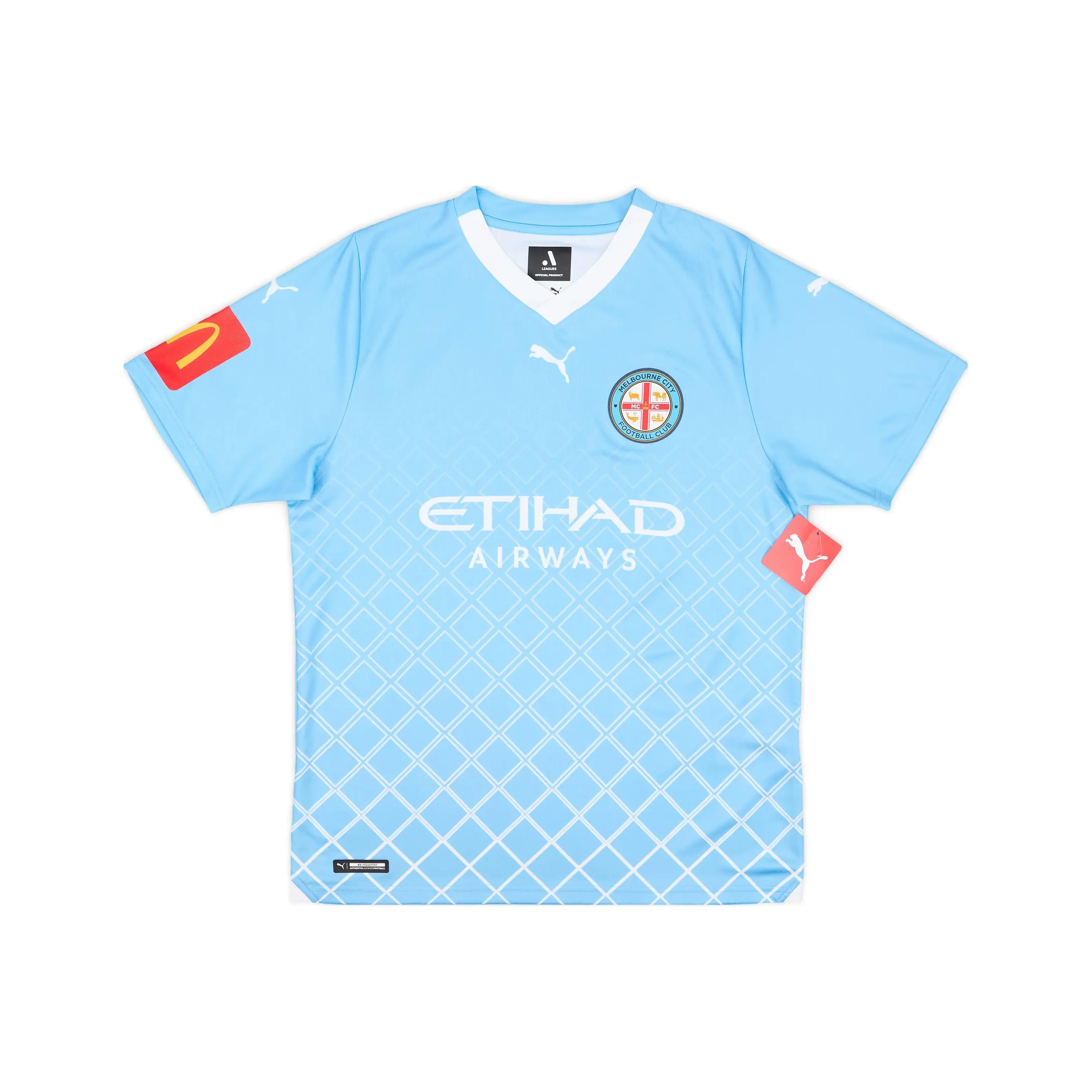 PUMA Home 2023 24 Melbourne City Soccer Jersey Unisex Light Blue