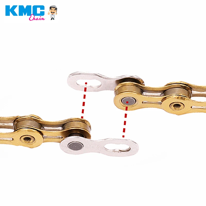 KMC 2 Pairs Bicycle Chain Missing Link 6 7 8/9 10 11 12 Speed Bicycles Reusable Chain Magic Clasp Silver Gold connection buckle