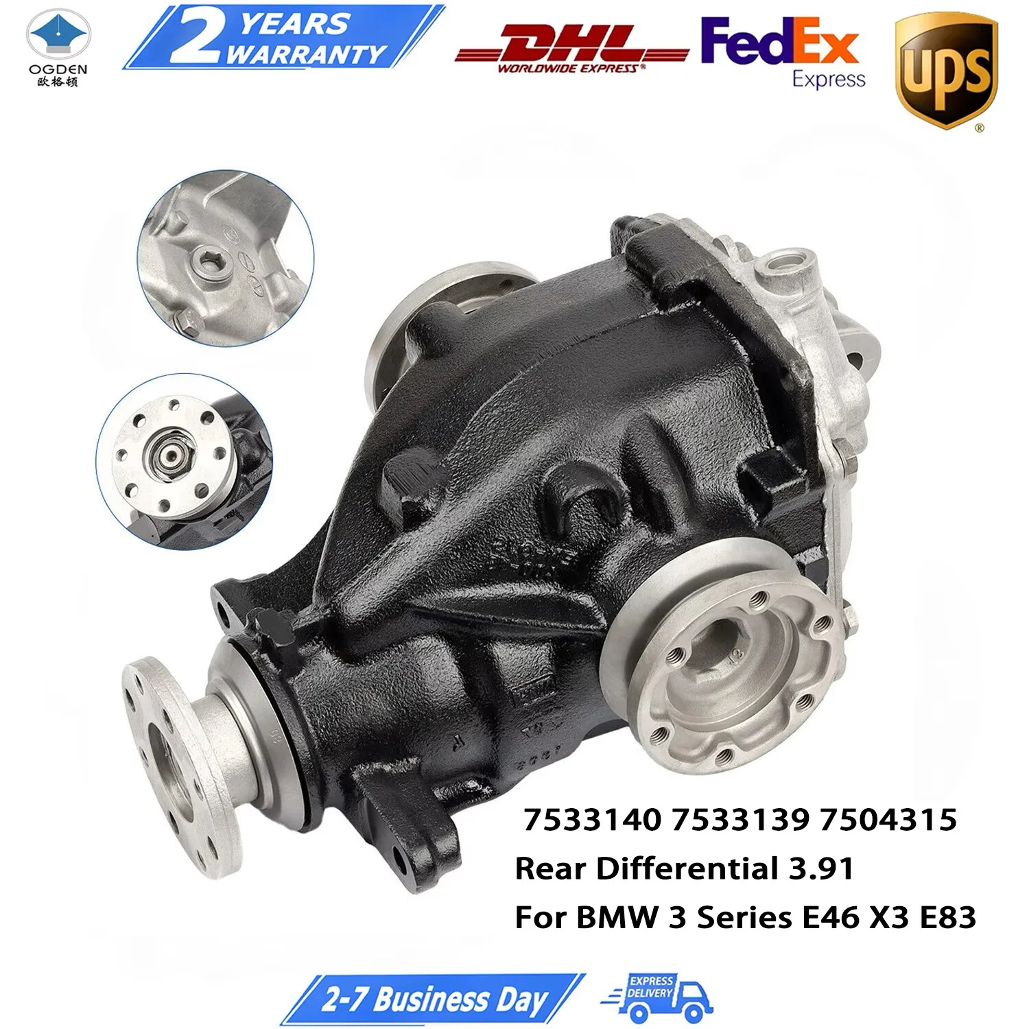 

OGDEN Rear Axle Differential 3.91 For BMW 3 Series E46 X3 E83 33107533139 33107504315 33107502047 7506247 7533139