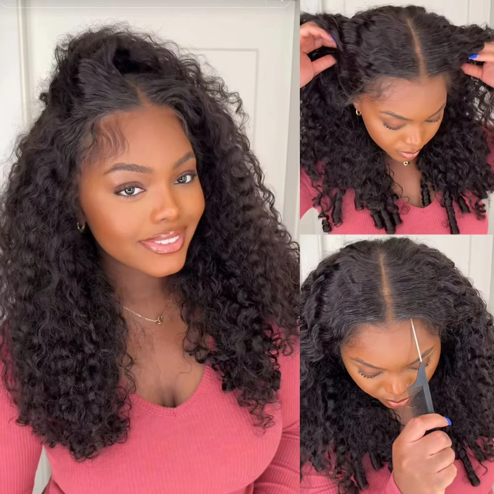 

20inch 13x4 Burmese Curly Human Hair Wig With Spiral End 250% Density 13x6 HD Deep Wave Lace Front Wigs Human Hair Curly Wigs For Women