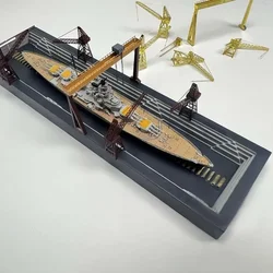 1/2000 Battleship Assembled Model Set Dry Dock Set H42 Kurfürst Warship DIY Handmade Ship Model Decoration Gift