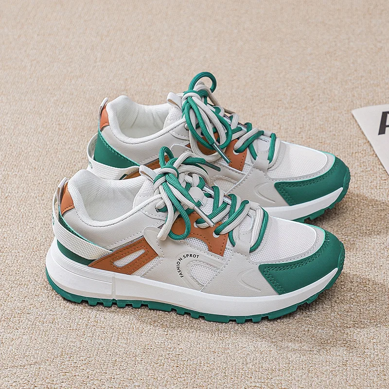 

Women Vulcanized Shoes Autumn Breathable Running Sports Shoes Lightweight Versatile Thick Soled Casual Sports Forrest Gump Shoes
