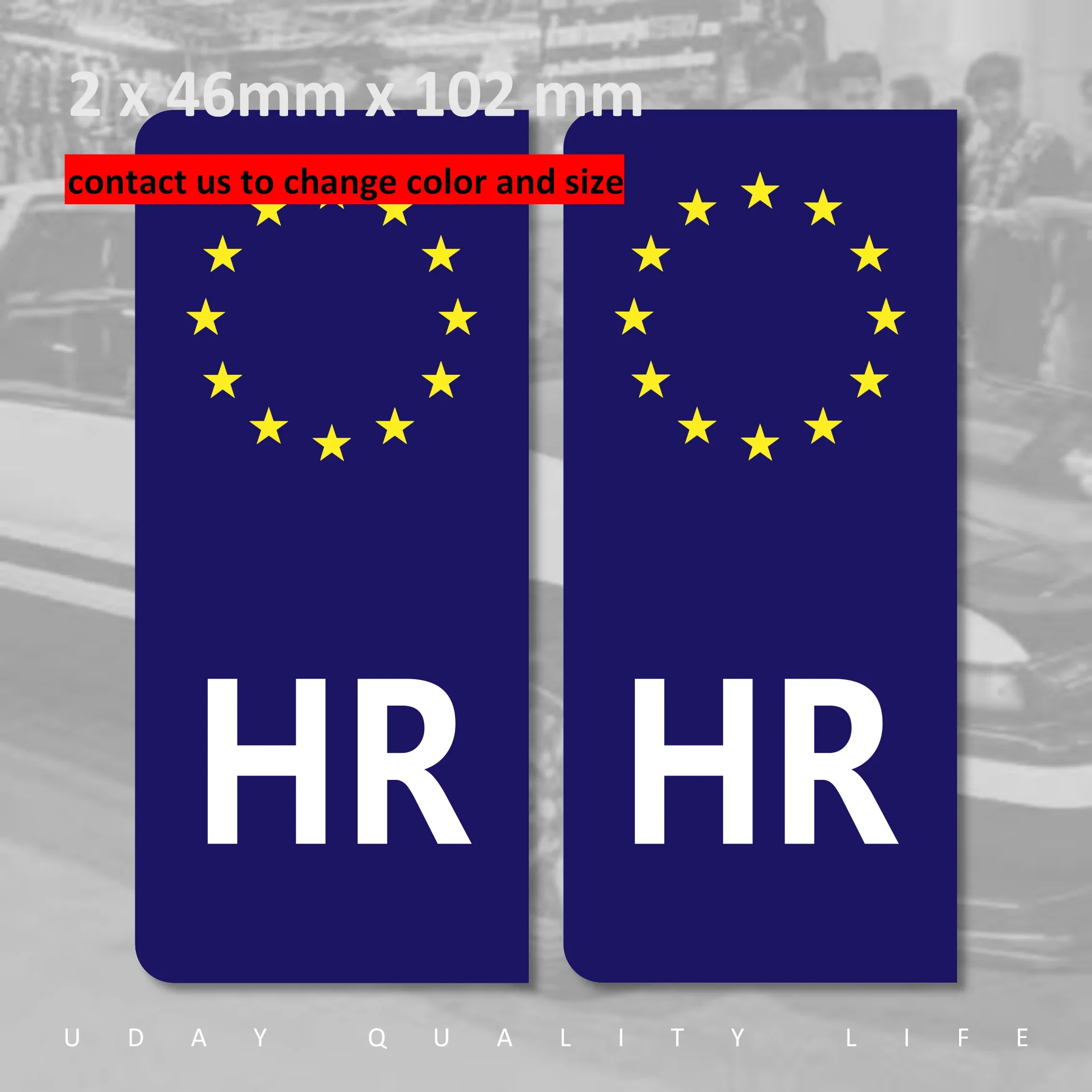 Croatia HR Car Number Plate EU coat of arms national flag Car Sticker Vinyl Waterproof Weatherproof Windshield Truck 07 Nfs - Image 3