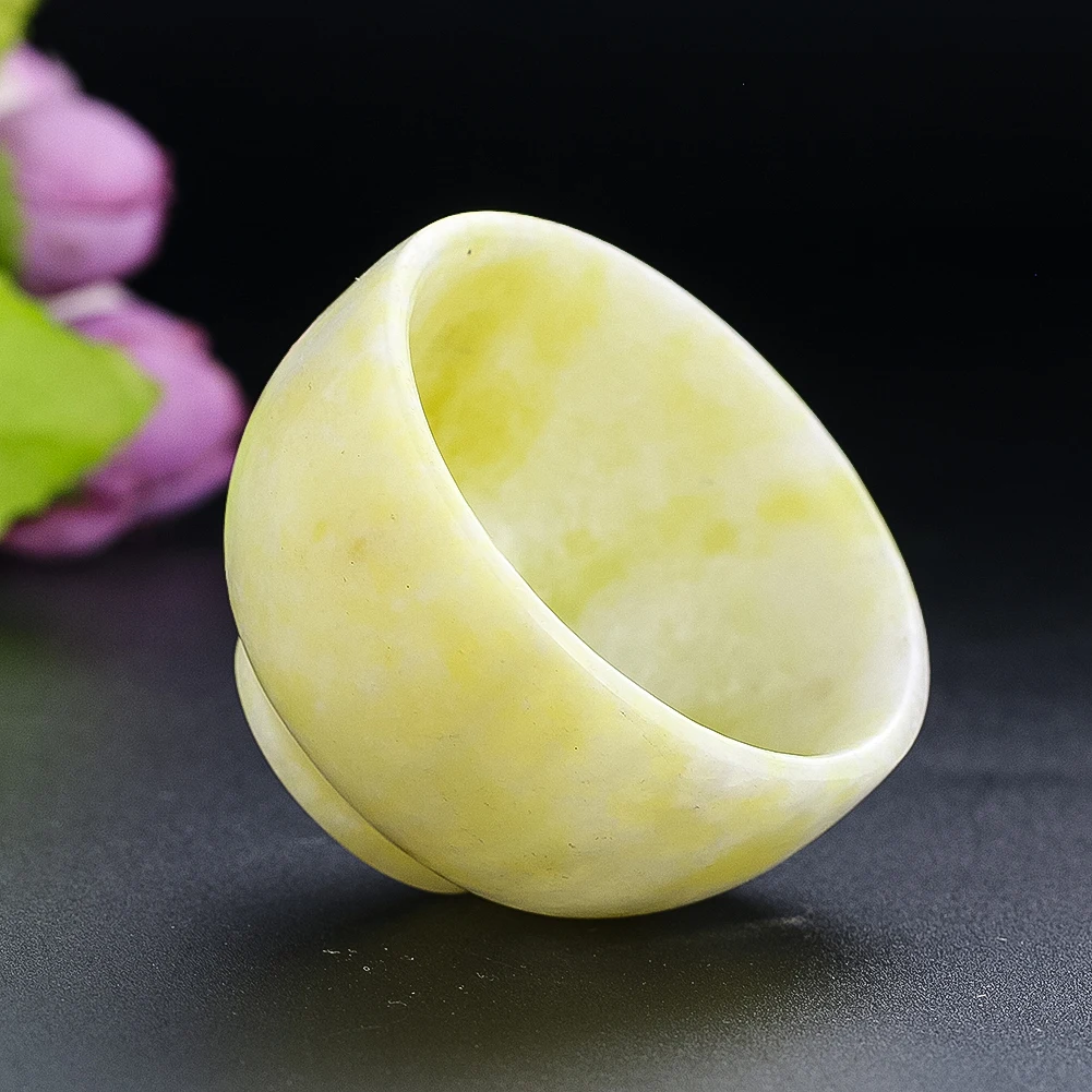 Mini Marble Bowl Ornament Hand-polished Teacup Tea House Supplies Home Desktop Decorations Elderly Health Gifts