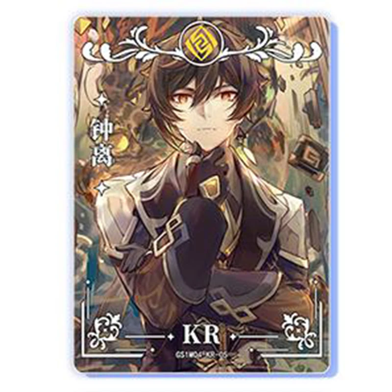 Genshin Impact KR Kamisato Ayato Kaedehara Kazuha Zhongli Tartaglia Albedo Kaeya Diluc Holiday Gifts Anime Collection Cards