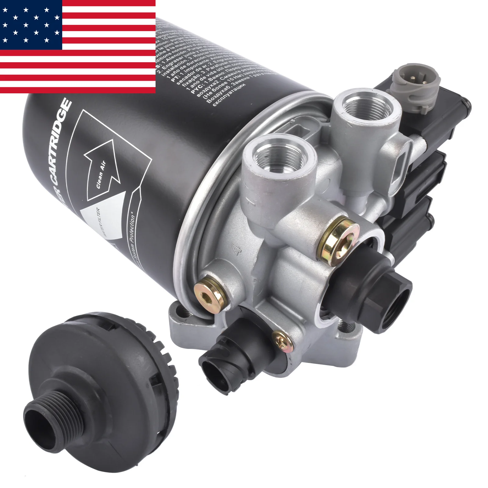 AP03 12V 100W Air Dryer w/Coalescing Cartridge Replacement for Volvo 4324252000 S4324252000 21440978