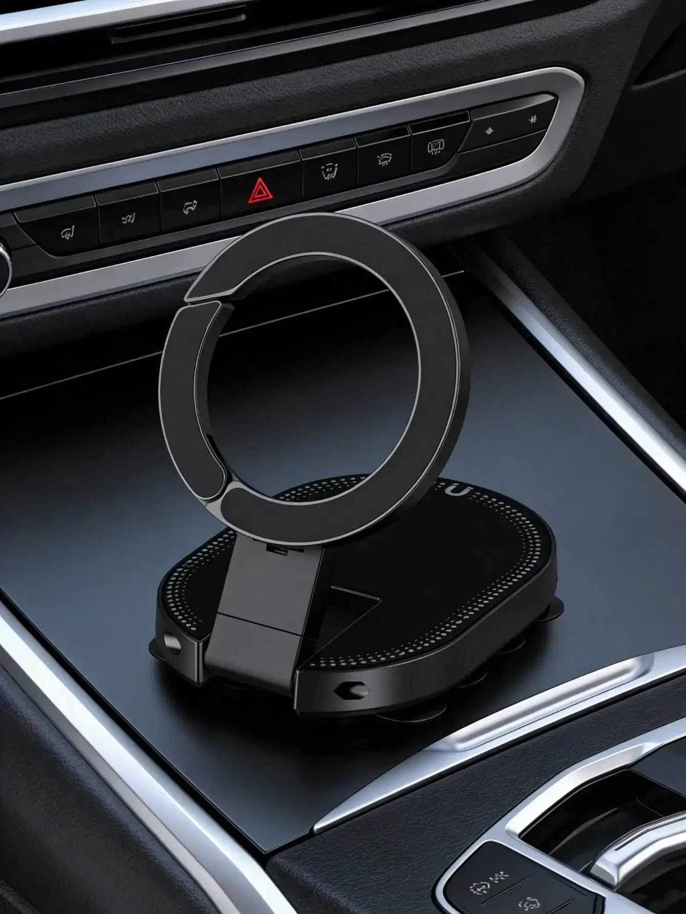Magnetic Car Phone Holder with Suction Cup Mount 360 Rotation Foldable Portable Bracket Silicone Pad Universal Phone Stand