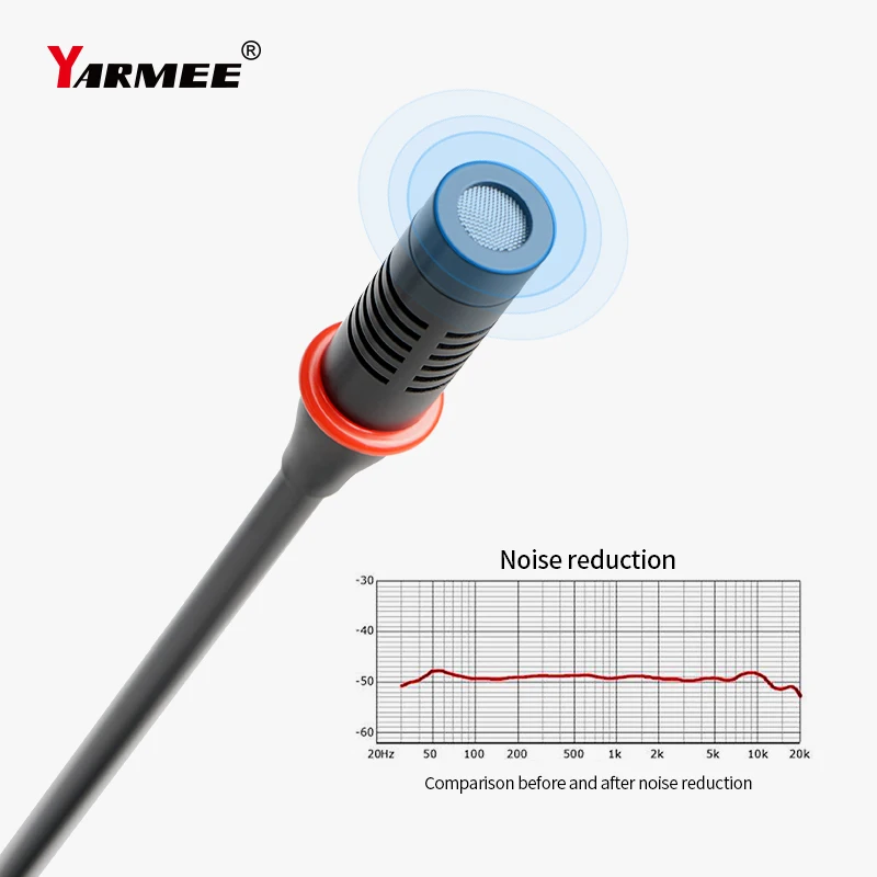 YARMEE Wireless Gooseneck Microphone USB Receiver Desktop Studio Office Meeting Speech Mic Professional Audio Speaker 500-980mhz