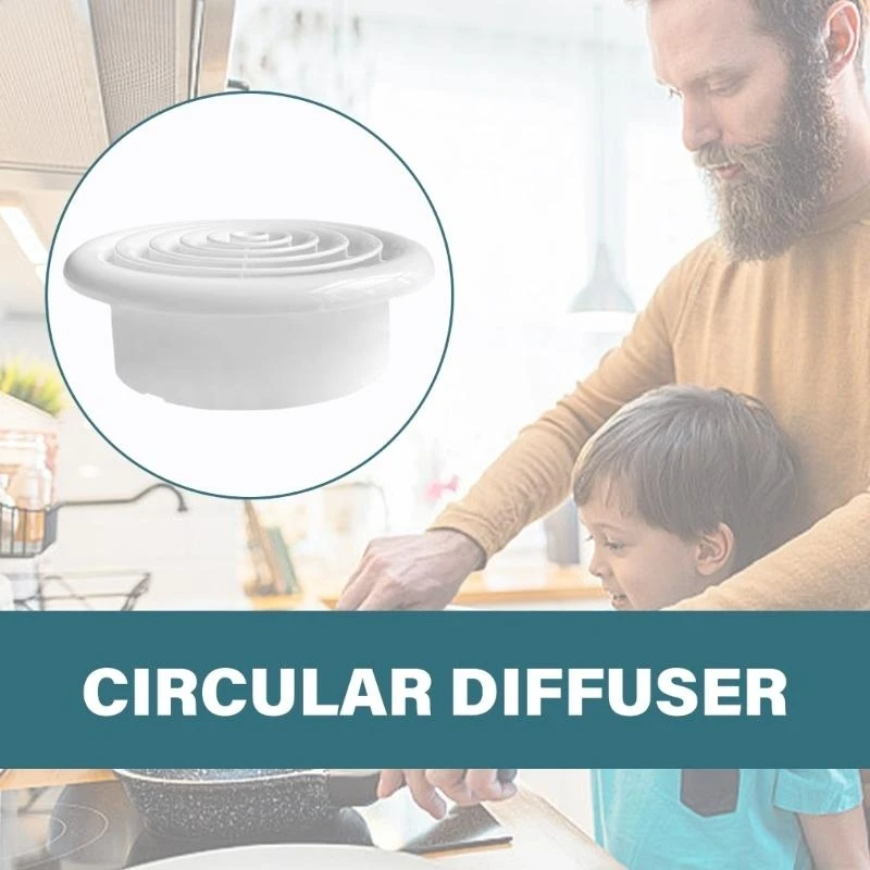 Круглый потолочный вентиляционное отверстие для Abs Текстуры ванная комната выхлопная кухня воздушные потоки подходит для кухни