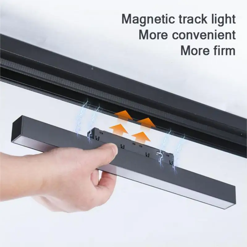 Imagem -03 - Incorporado Magnetic Track Light Led Recesso Rail Lamp System Spotlight de Teto Seguro Modern Living Room And Bedroom Dc48v