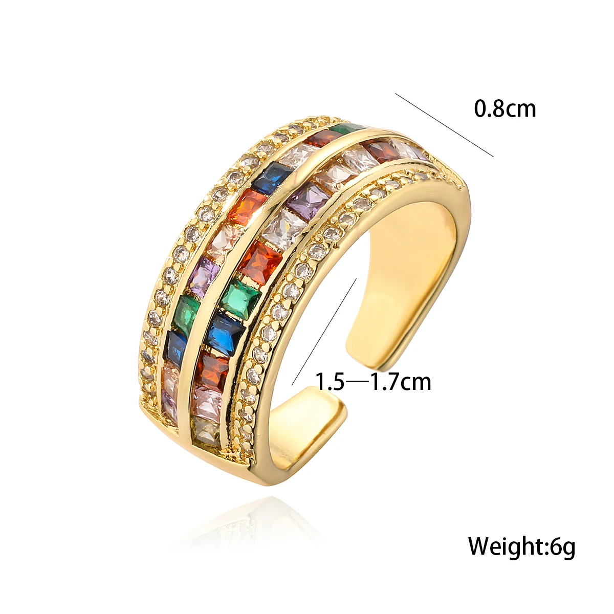 Unique Design Cubic Zirconia Adjustable Band Ring For Women Girls,Exquisite Lady Party Vacation Jewelry Gift