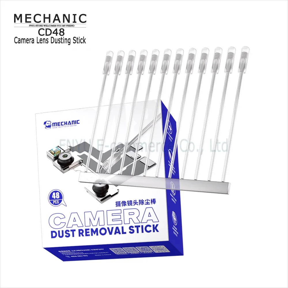 MECCANICO CD48 Bastone per spolverare l'obiettivo della fotocamera Bastone sintetico in resina Rimozione delle impronte digitali della polvere per la pulizia portatile dello schermo dell'obiettivo del telefono