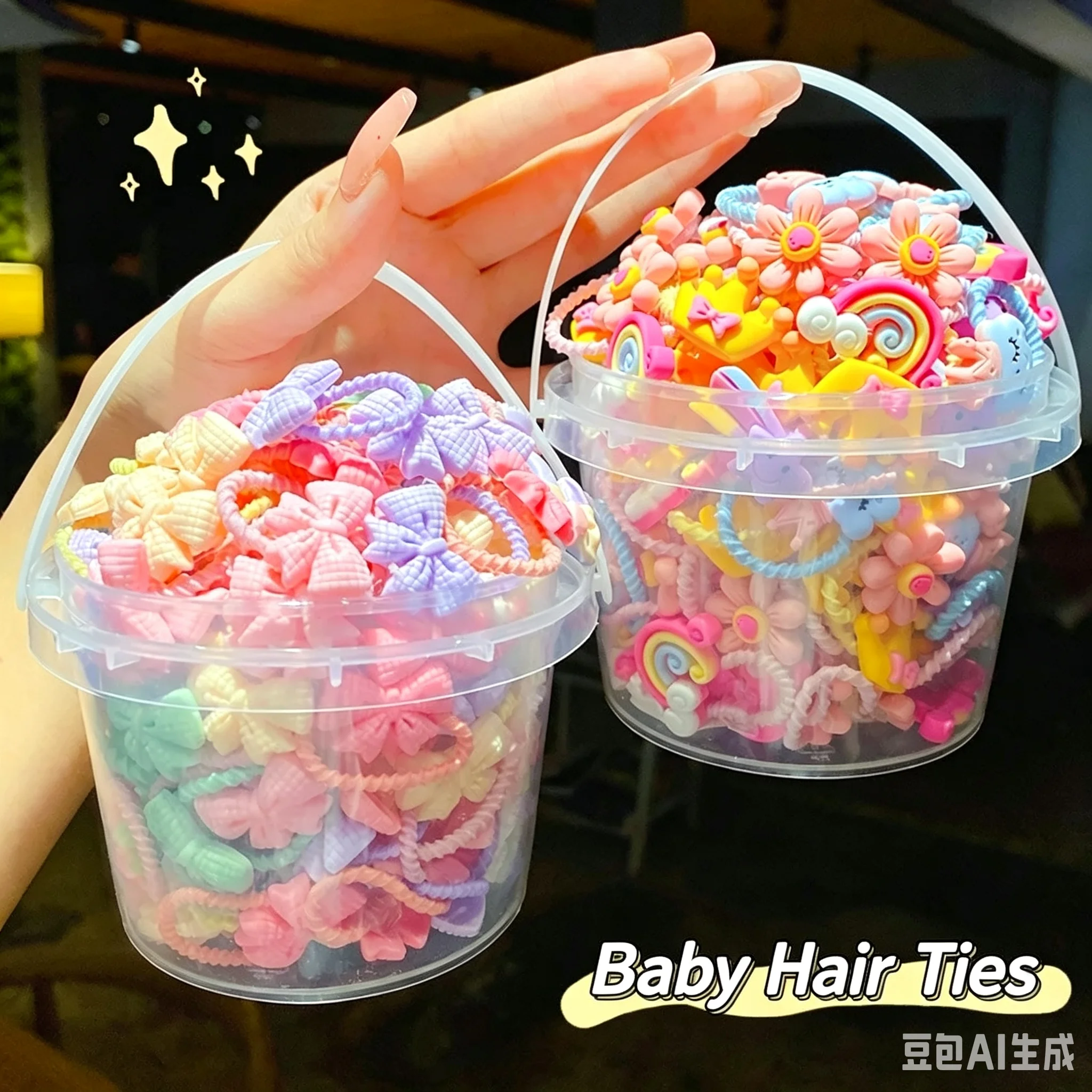 Newborn Gift Set - 40Pcs/set Gift Barrel Children's Rubber Band