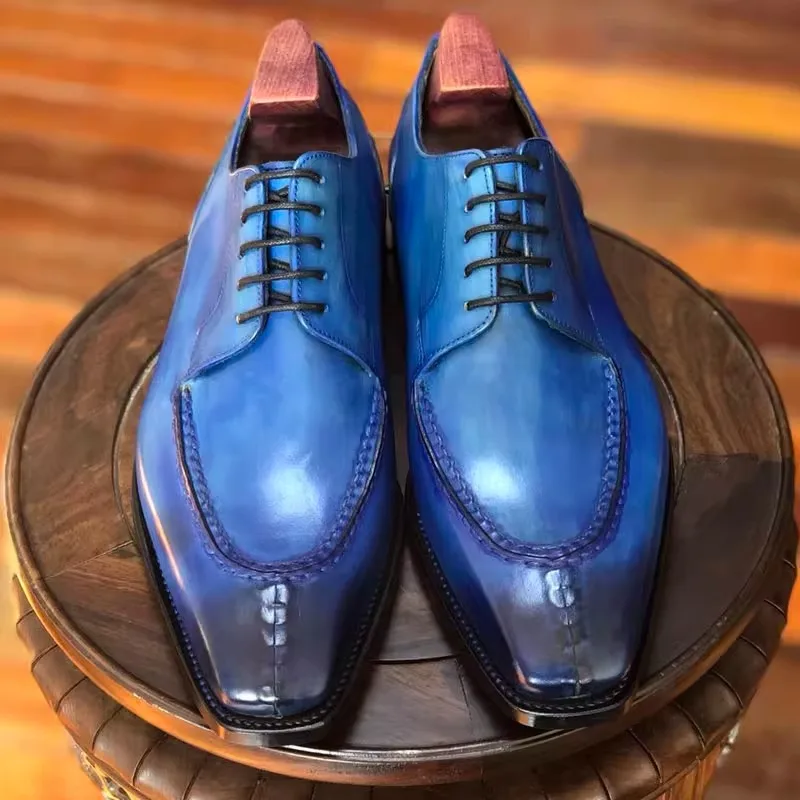 

Genuine Leather Mens Dress Shoes Italian Imported Sole Handmade Business Formal Shoes