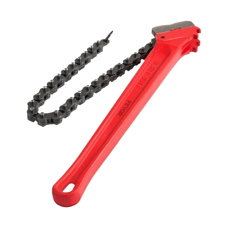 

:36in heavy duty Oil Filter Wrench with Double Jaw 30in Rustproof Chain 7.5in Capacity for Install Repair Maintenance Pipe