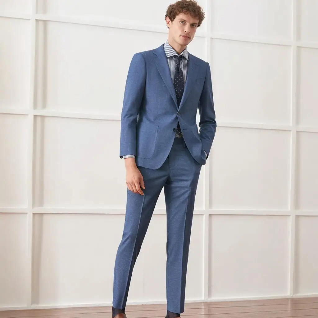 

Mens 2 Piece Suit Regular Fit Long Sleeve 2 Button Blazer Elegant Wedding Banquet Suit Chic Outfits Custom