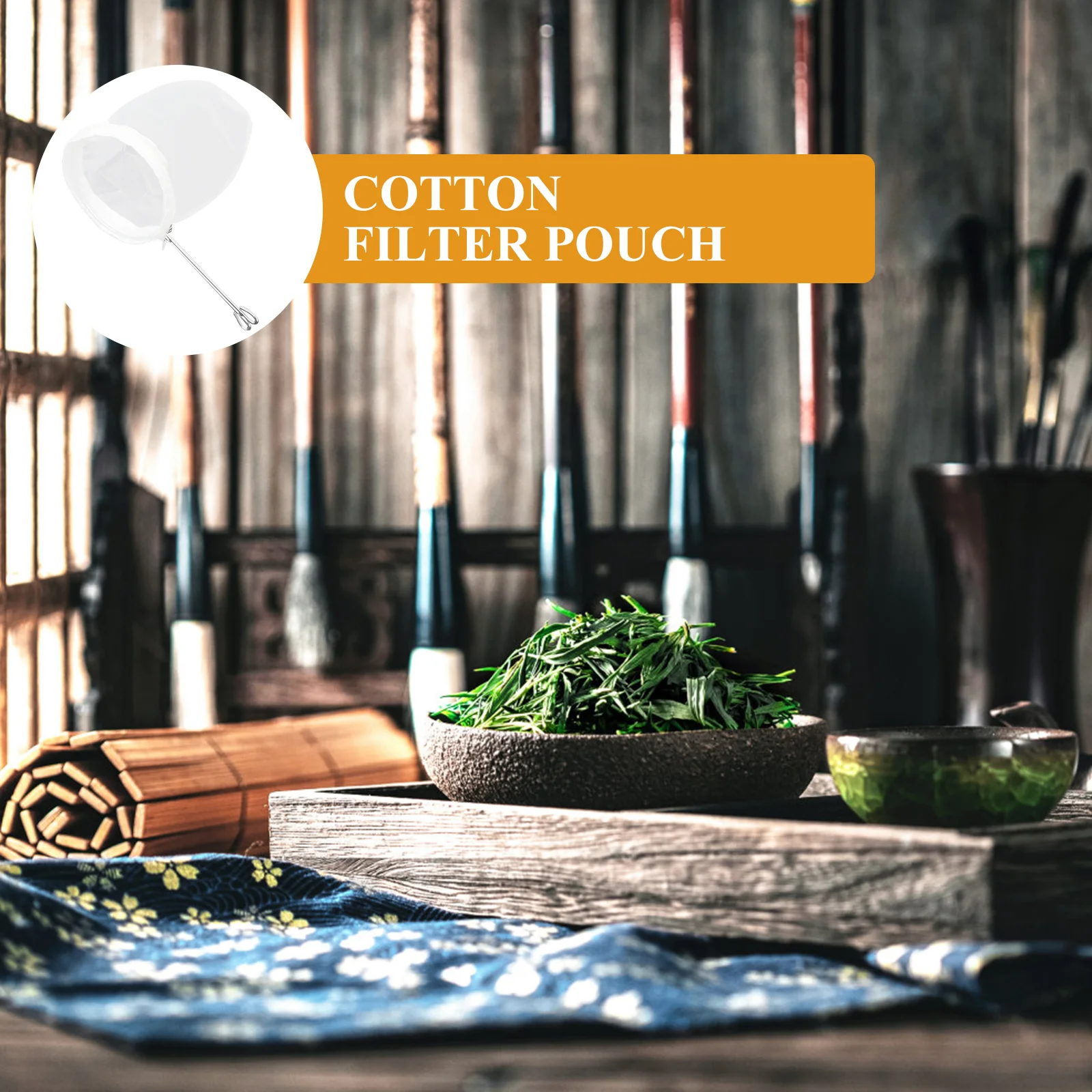 

1 set Premium Reusable Cotton Filter Bag for Coffee Tea Milk Tea Fine Mesh Strainer Portable Cloth Replacement (：123)