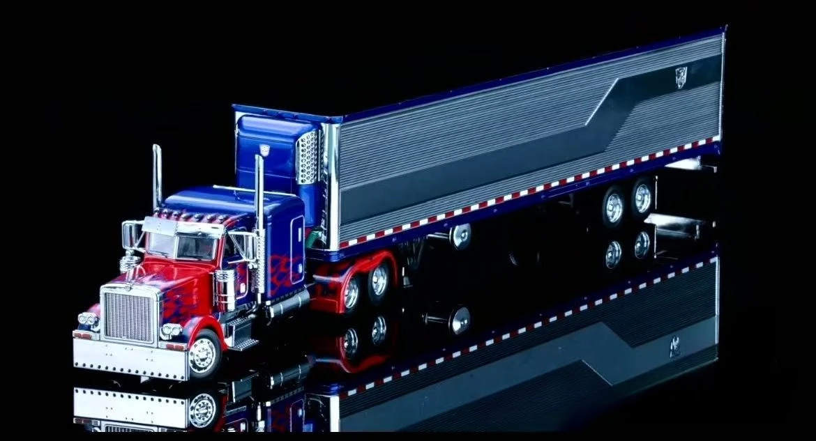 1:64, Optimus Prime Truck Peter HEC Exhibition Edition, aluminium gegoten statische miniatuurauto Trendy speelgoedmodelcollectiedisplay.