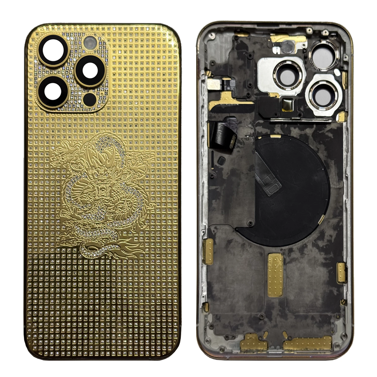 Custom Back Cover Housing Replacement Case for iPhone 15 Pro Max, MagSafe Compatible, Repair Tools Included