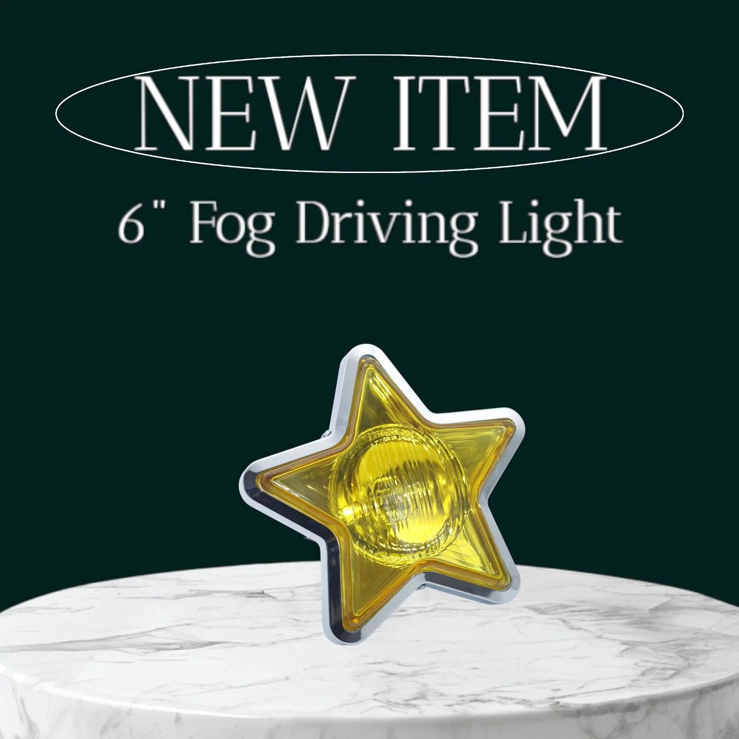 

6.5 Inch Star Shape Fog Driving Light for Trucks Pickup Yellow/Clear Glass