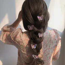 女の子のための愛らしい蝶のヘッドバンド,ヘアクリップ,ヘアピン,5個