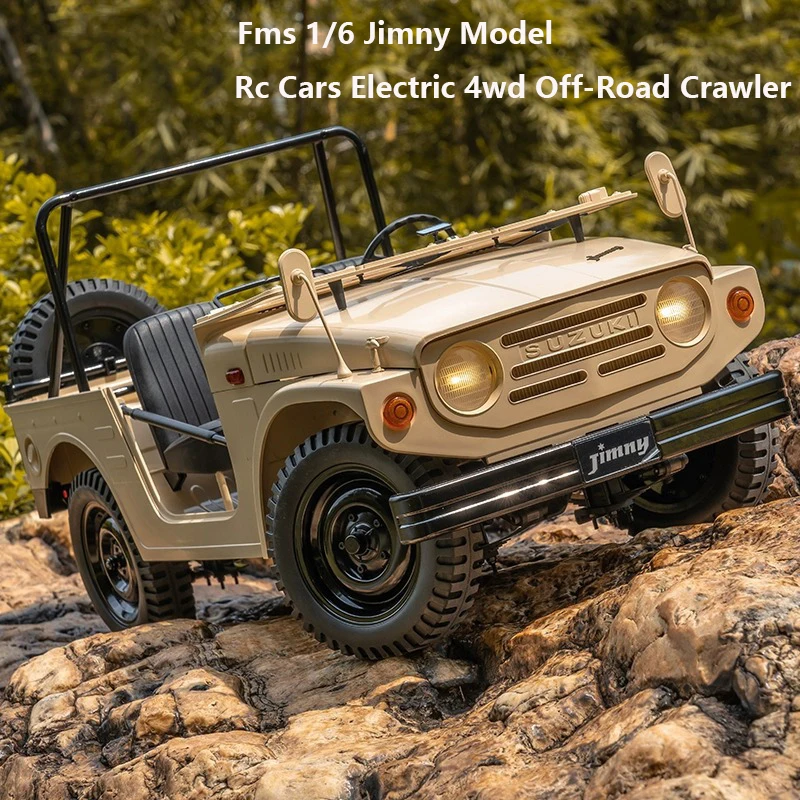 Fms 1/6 Jimny Model Rs Brown Ver. 2.4g Rc Cars Electric 4wd Off-Road Crawler For Kids Gift Hot Item 1:6 Professional Adult Toy